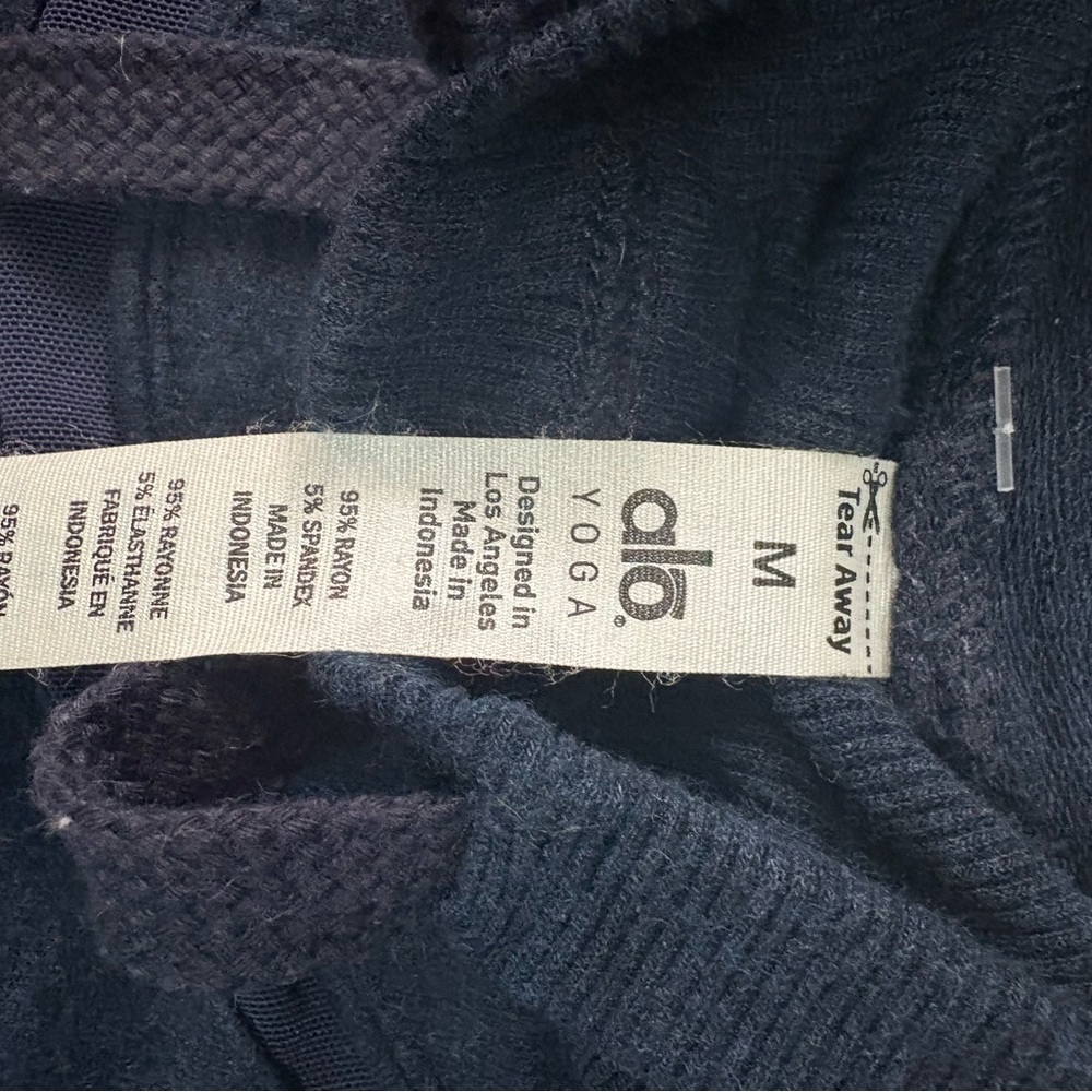 ALO Yoga Deep Blue Knit Hoodie - Picture 4 of 4